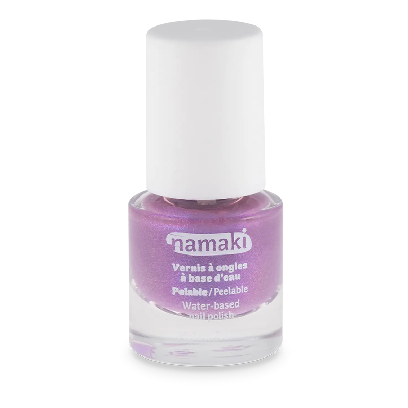 Vernis à ongles base eau pelable 27 - Violet pailleté