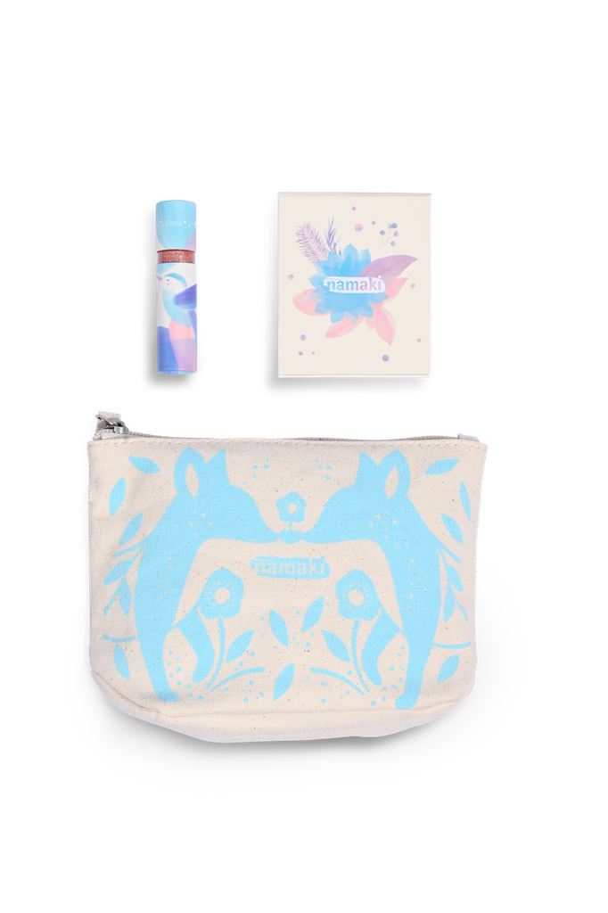Trousse de maquillage- Bleue**