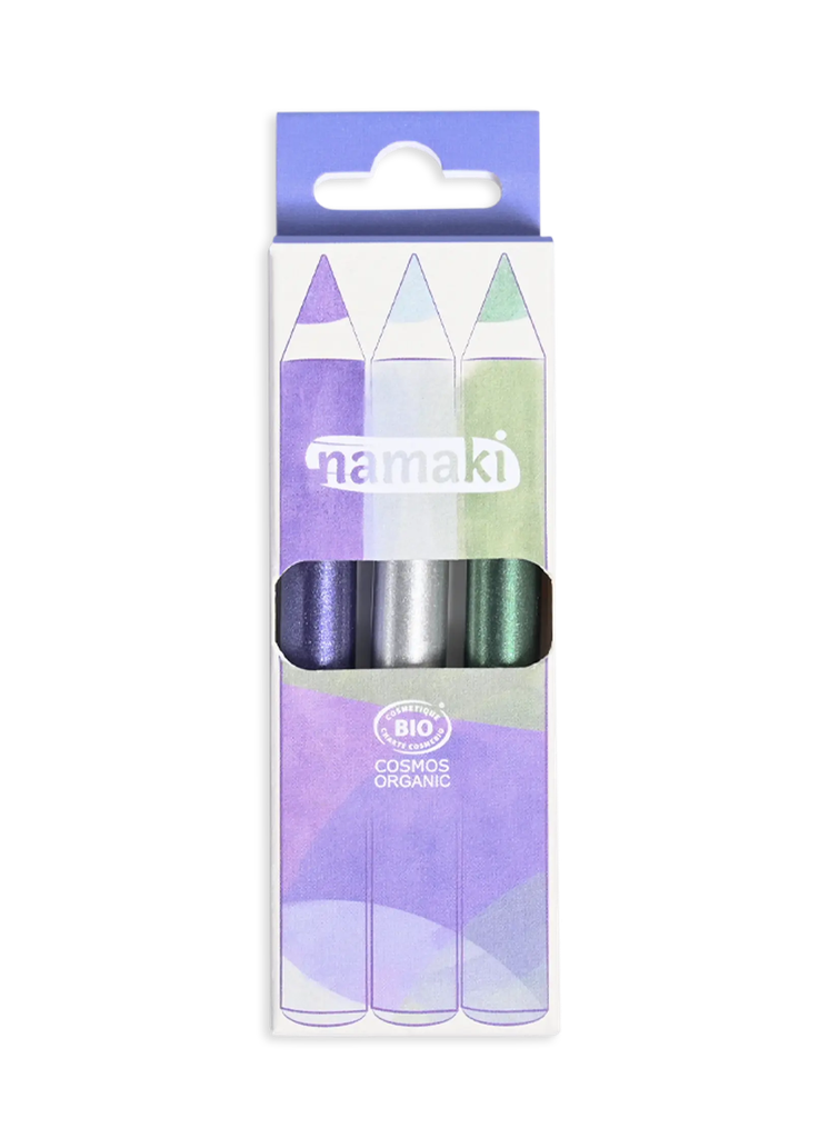 Set of 3 Glitter Make-up Pencils - Moolight**