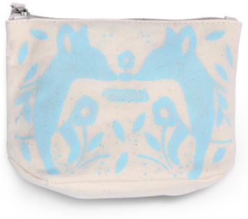 [110325] Leere blaue Kosmetiktasche