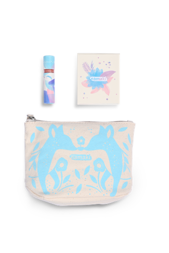 [110937] Glitzer-Kosmetiktasche für Kinder - Blauer Fuchs **