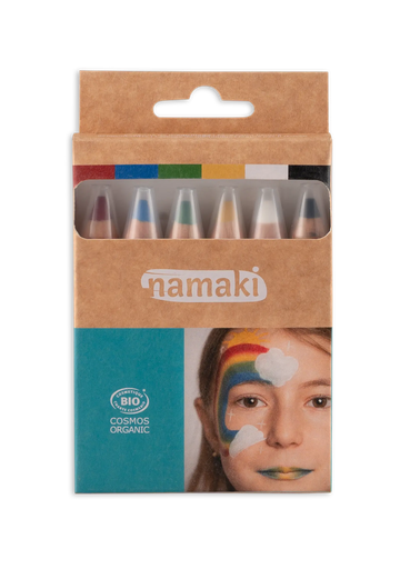 [110060] Set of 6 Face Painting Pencils - Rainbow**