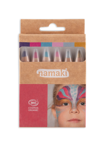 [110067] Schminkstift für Kinder - Jumbo • 6 Farben • Verzauberte Welten**